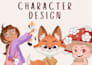 draw kids character design for children book illustration